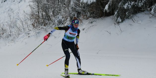 Hanna Beck auf der Langlaufstrecke